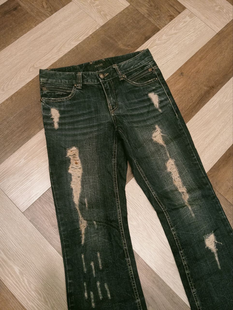 If Six Was Nine LAGUST DISTRESSED LOOK FLARED PANTS Size US 31 - 3 Thumbnail