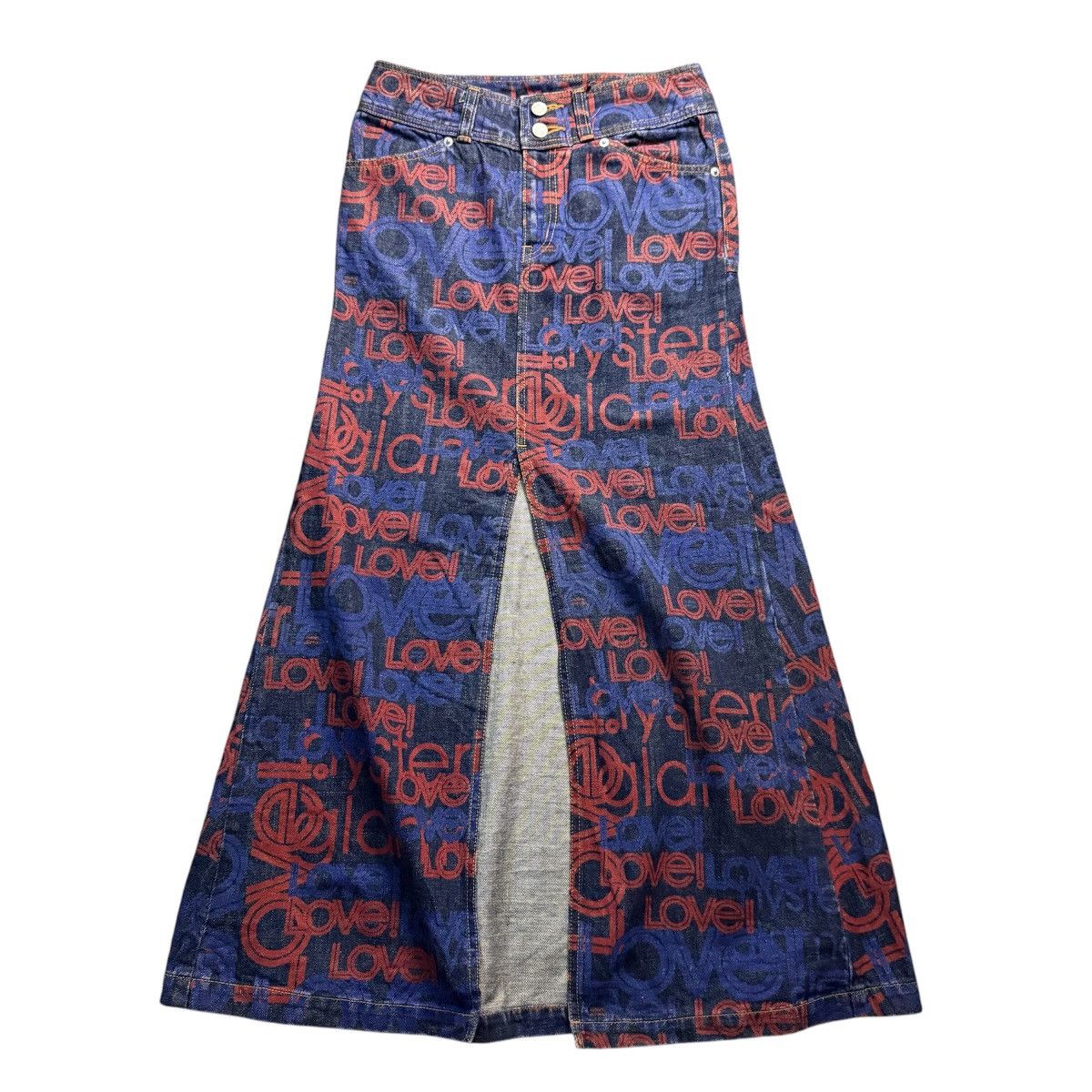 Hysteric Glamour 🔥🇯🇵 Vintage Rare Denim Hysteric Glamour Overprint Skirt Size 28" / US 6 / IT 42 - 1 Thumbnail