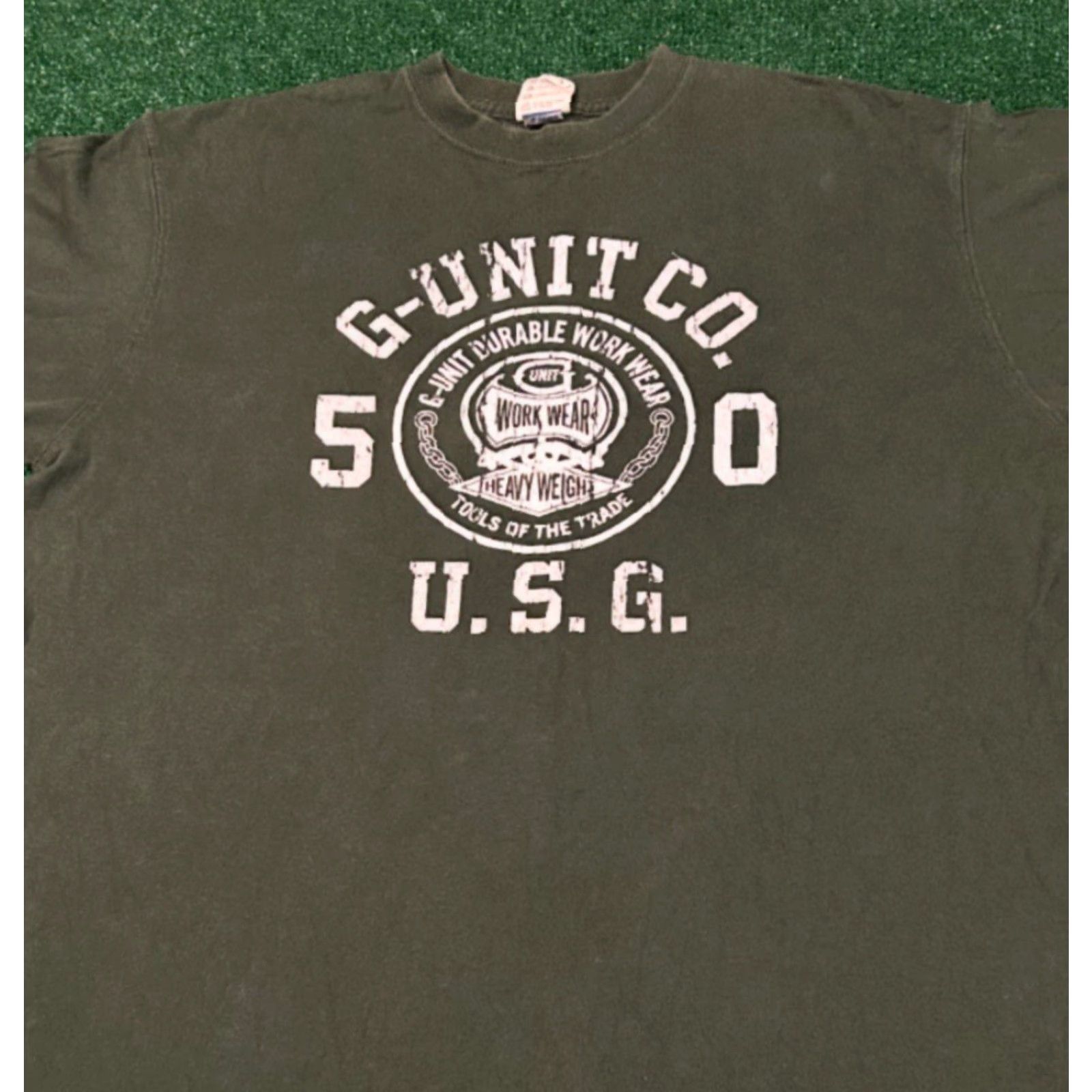 Vintage VINTAGE G Unit 50 Cent Work Wear VTG Shirt Mens XL Green Hip Hop Y2K 2000s 1990s Shirt Mens XL Green Hip Hop Y2K 2000s 1990s Size US XL / EU 56 / 4 - 2 Thumbnail