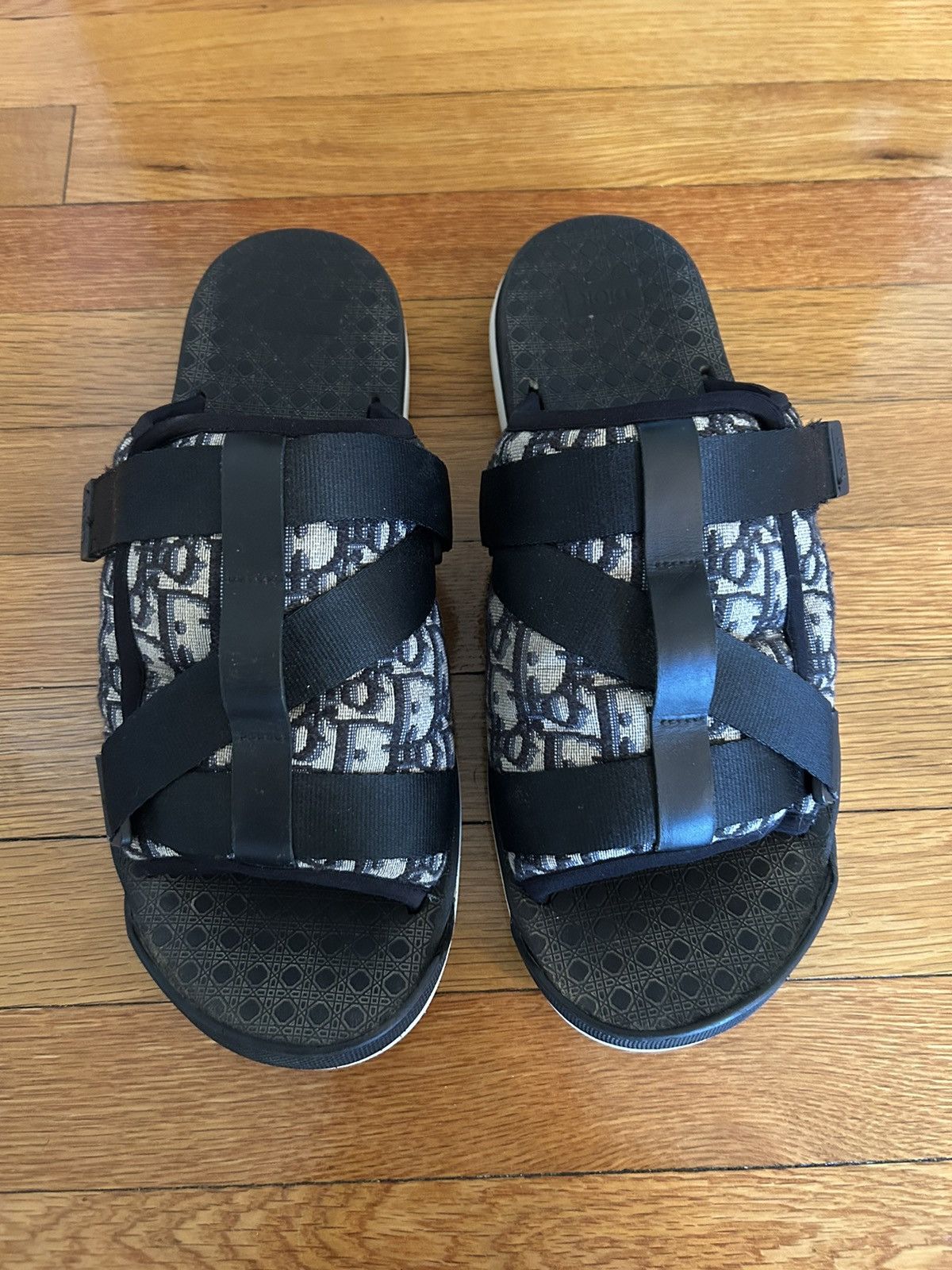 Dior Christian Dior Oblique Jacquard Alpha Slides | Grailed