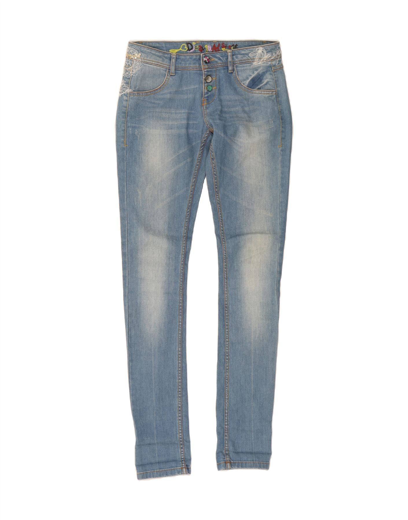 Diesel Womens Skinny Jeans W26 L34 Blue Floral Cotton Size 26" / US 2 / IT 38 - 1 Thumbnail