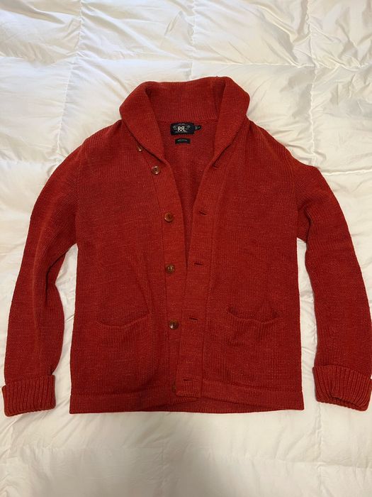 Ralph Lauren RRL Hand knit shawl collar cardigan | Grailed