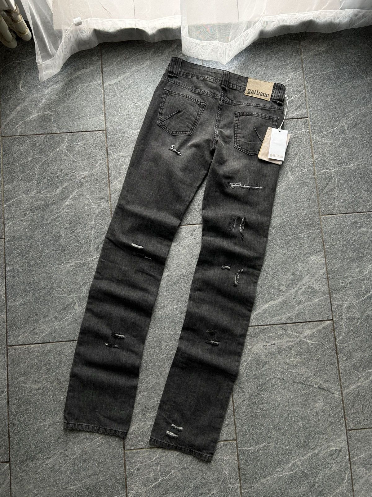 John Galliano Vintage New John Galliano Chic Gray Wash Straight Fit Jeans Size 25" / US 0 / IT 36 - 5 Thumbnail