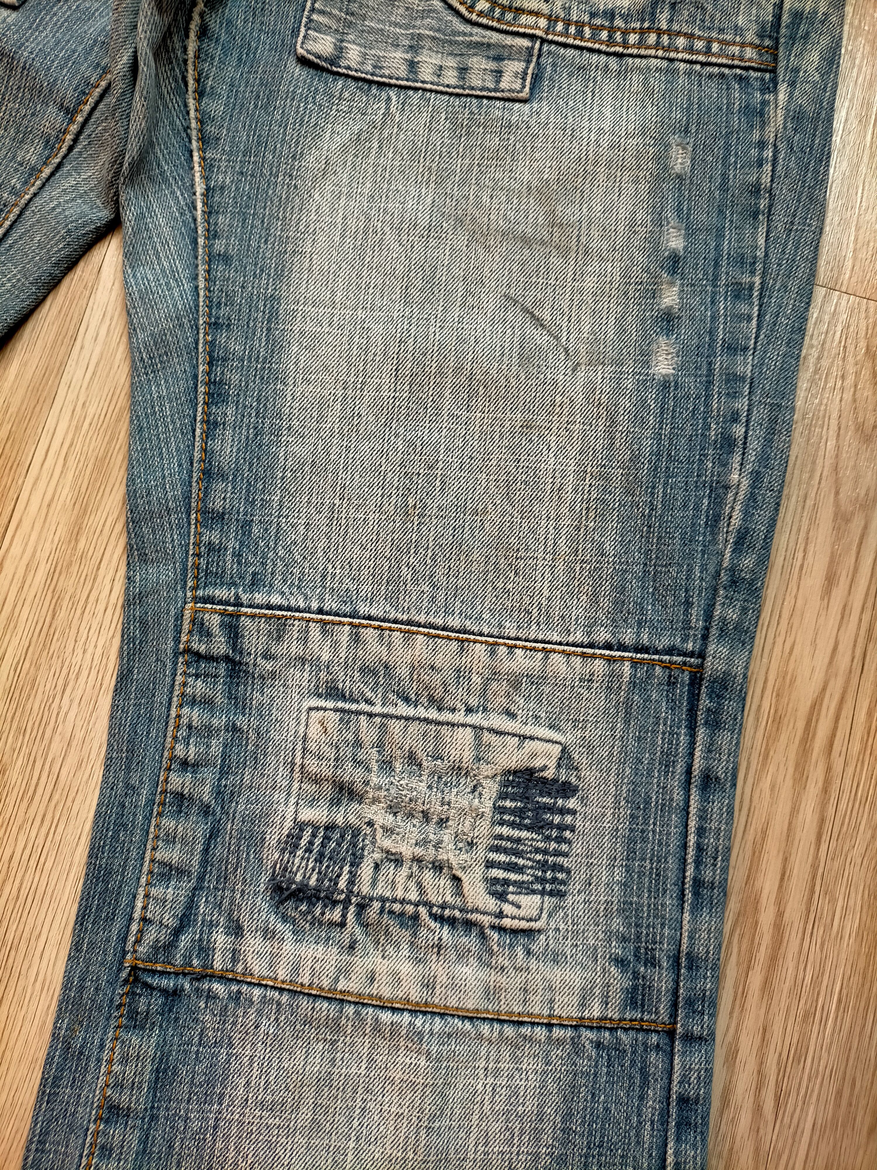 If Six Was Nine Flare Jeans Shaqiru Japan Patchwork Boot cut Blue Jeans Size US 31 - 8 Thumbnail