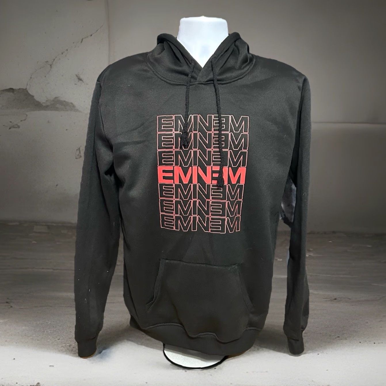 Vintage Eminem Hoodie Hip Hop Men Medium Black Red Logo Drawstrings Hooded Pockets Slim Shady Size US M / EU 48-50 / 2 - 6 Thumbnail