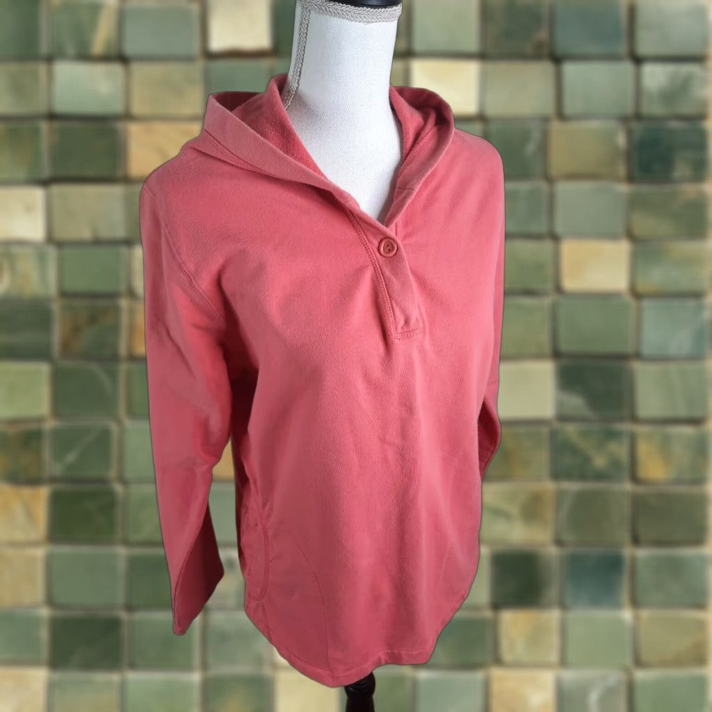 Vintage Woolrich Women Pink Pullover Hoodie Hooded Sweatshirt Medium Henley Hooded Pullover Sweatshirt Womens Pink Hoodie Jacket Size M / US 6-8 / IT 42-44 - 1 Thumbnail