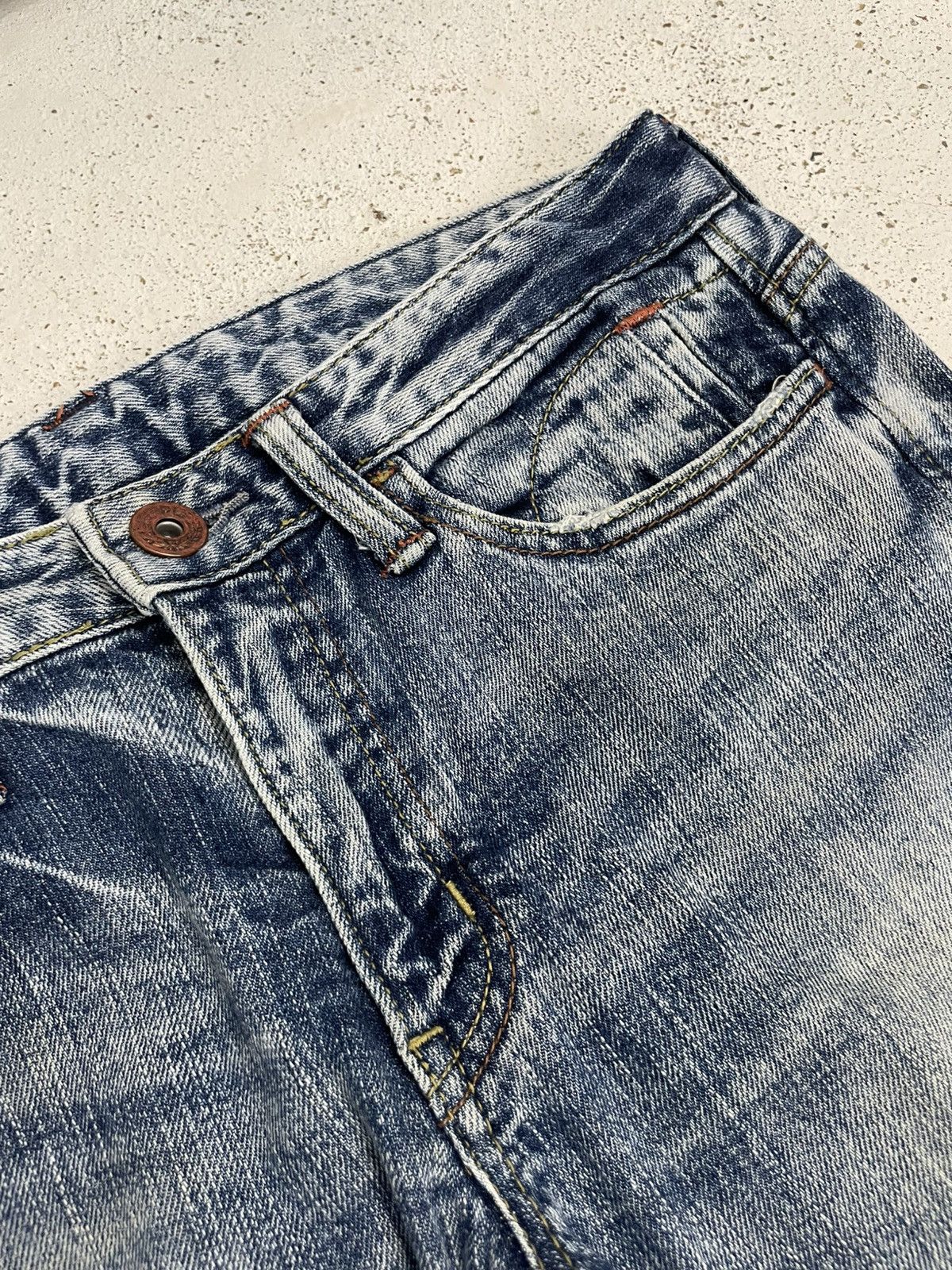 Acid Wash Rusty Skinny Japan Denim