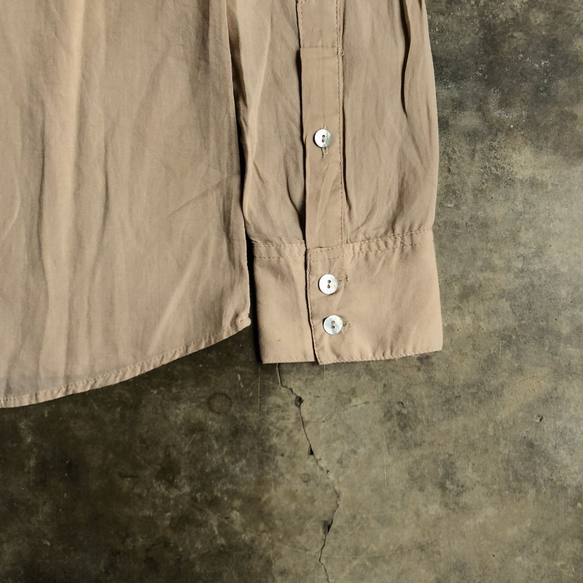 2000s GOA Soft Light Weight Shirt Button Up Beige Lgb
