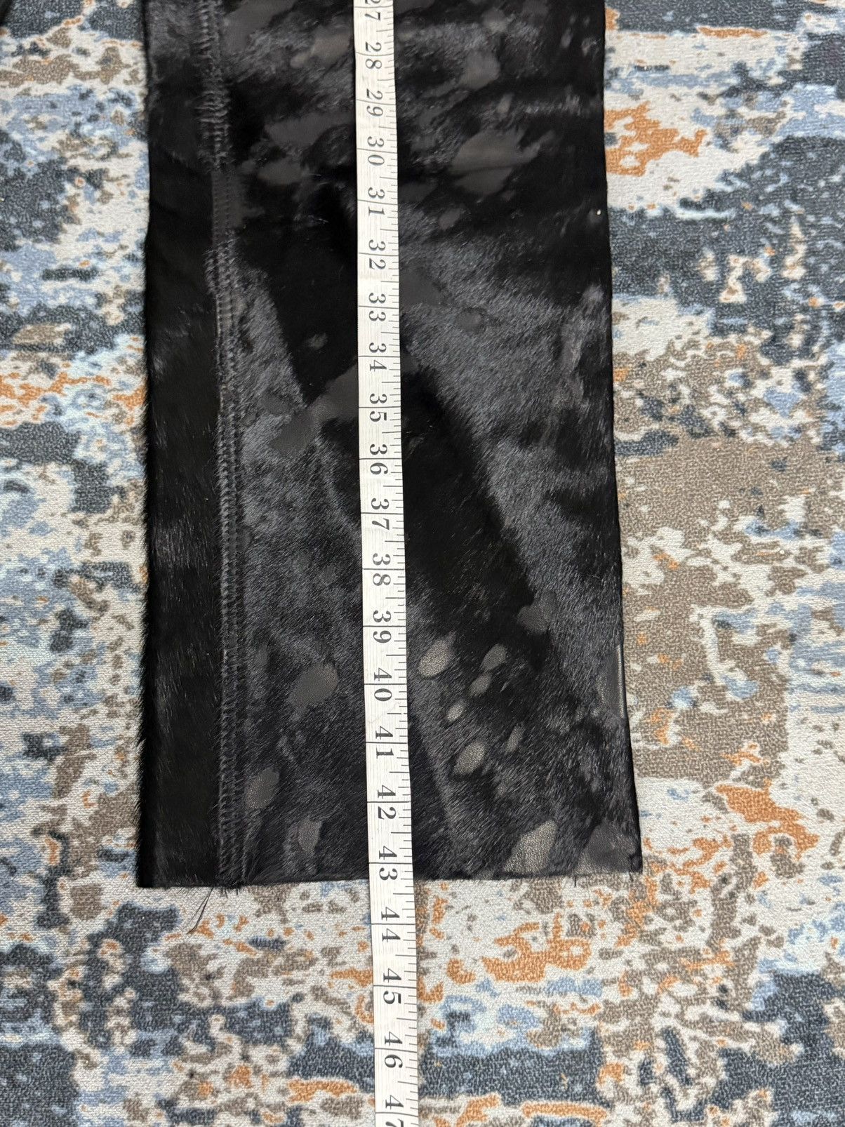 Japanese Brand Black Uneven Furry / Hair-On Hide Leather Pants Size US 32 / EU 48 - 16 Thumbnail