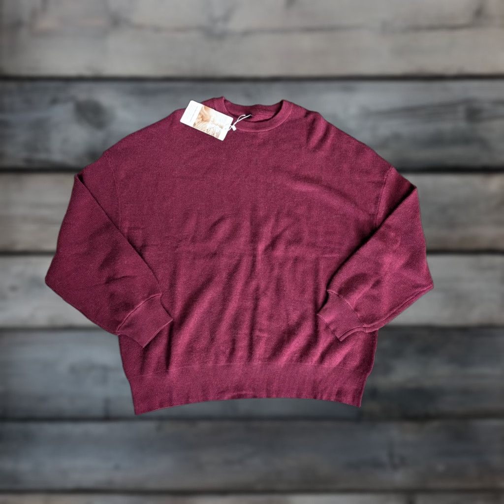 Vintage Arach & Cloz Sweater Men’s Dark Red Size Medium Wool Blend Crew Neck Long Sleeve Pullover Casual Formal Knit Size US M / EU 48-50 / 2 - 1 Thumbnail