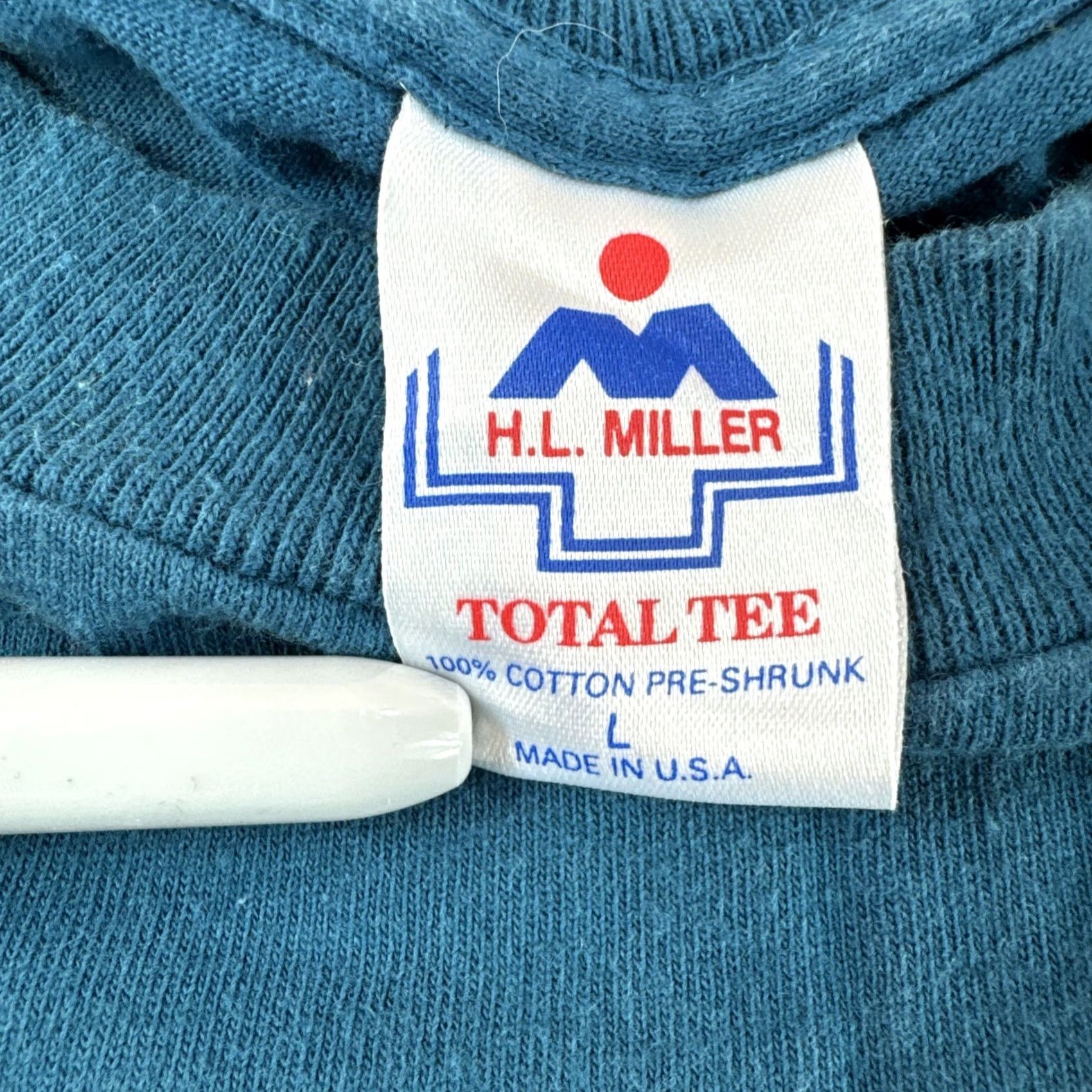Vintage VINTAGE H.L. Miller Total Tee Shirt Adult L Blue 90s Nature USA Bald Eagle Logo 1990s Men Shirt Size US L / EU 52-54 / 3 - 5 Thumbnail