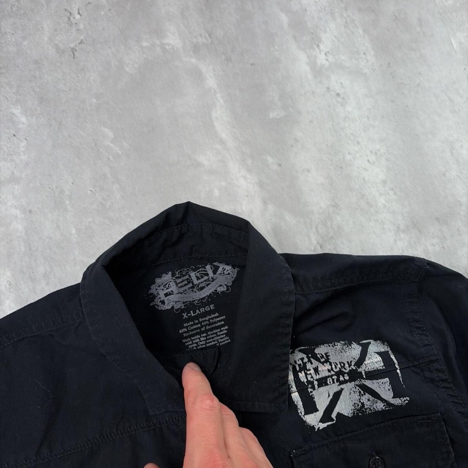 Other Y2K Helix Grunge Gothic Skater Long Sleeve Button Up Shirt Size M / US 6-8 / IT 42-44 - 5 Thumbnail