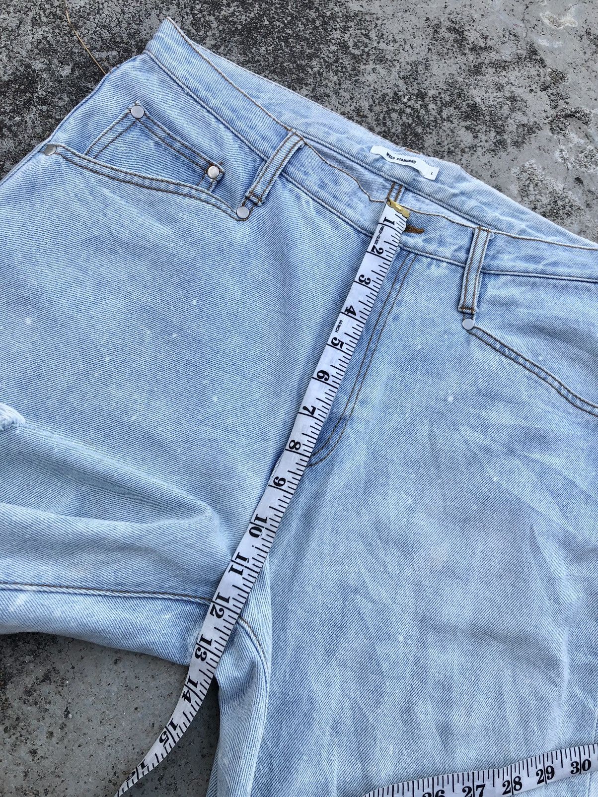 Designer BAGGY⚡️⚡️WEGO JAPAN BLEACHED DISTRESSED JEANS Size US 31 - 9 Thumbnail