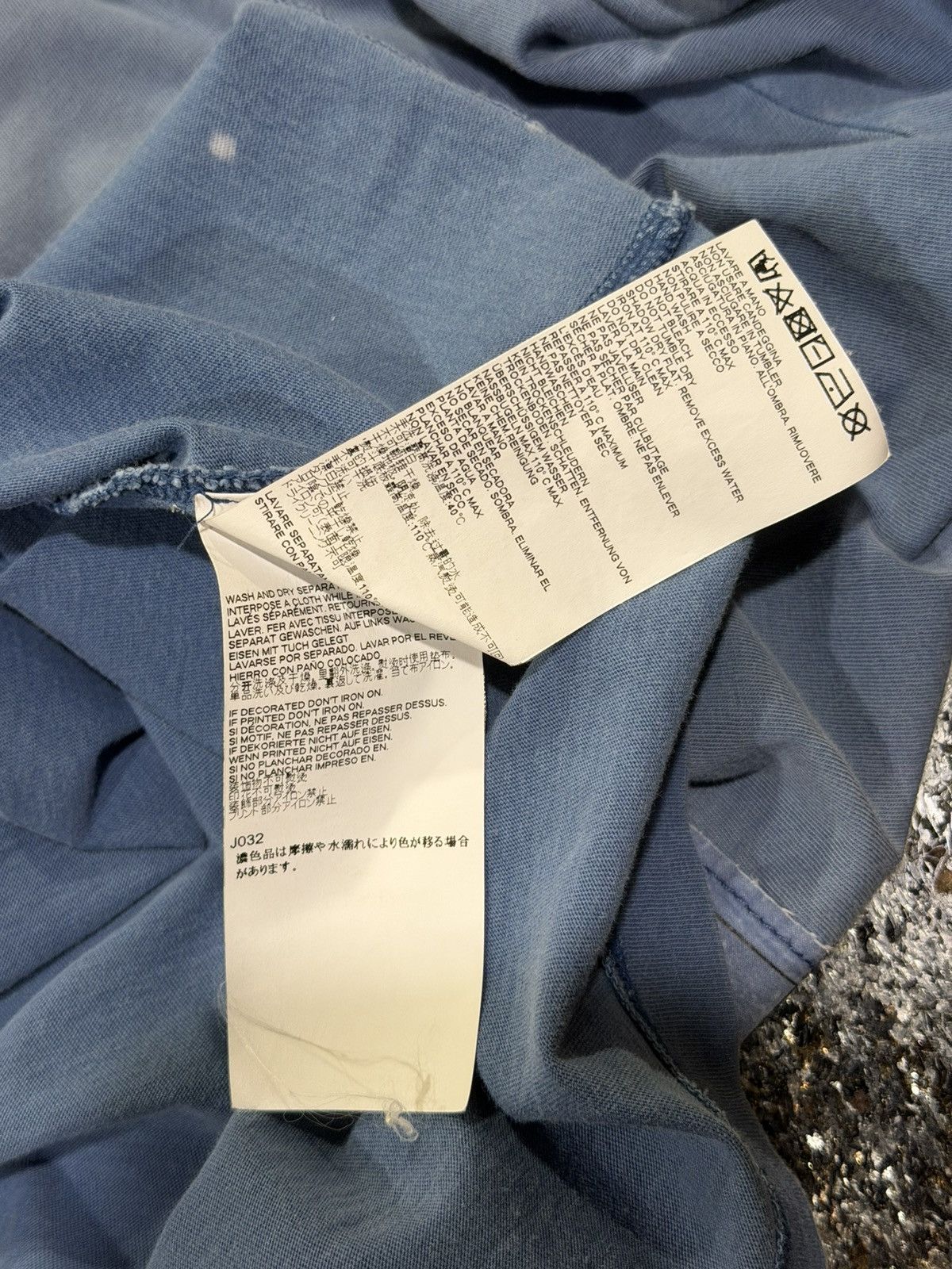 Maison Margiela Maison Margiela Replica Logo Faded Blue Oversized T-Shirt Size US S / EU 44-46 / 1 - 19 Thumbnail