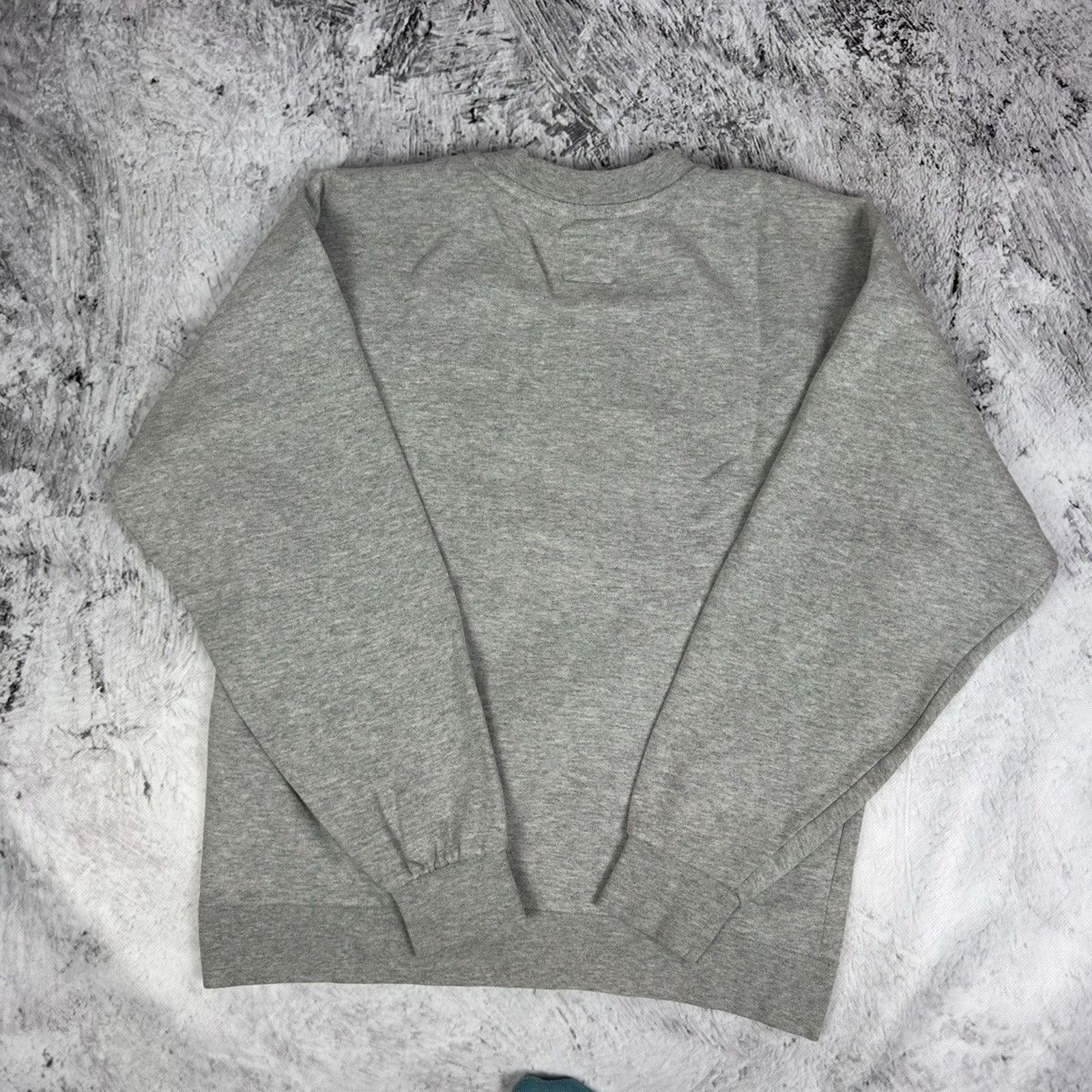 Nike Nike Men's Heather Gray Swoosh Fleece Pullover Sweatshirt S Size US S / EU 44-46 / 1 - 9 Thumbnail