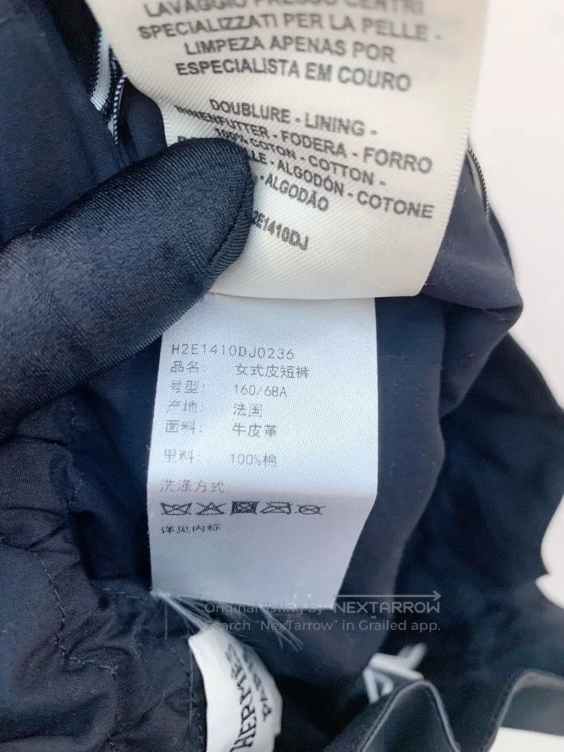 Hermes Hermes Black leather shorts Size 24" / US 00 / IT 34 - 5 Thumbnail