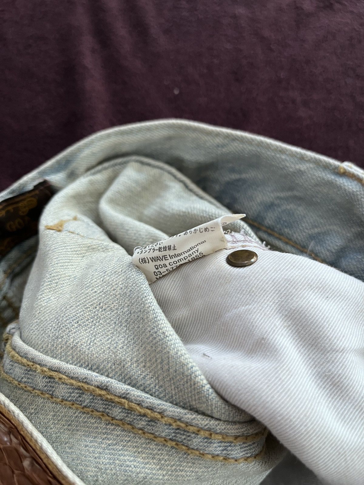 Le Grande Bleu (L.G.B.) VINTAGE GOA FADED JEANS 1990s Size US 30 / EU 46 - 10 Thumbnail