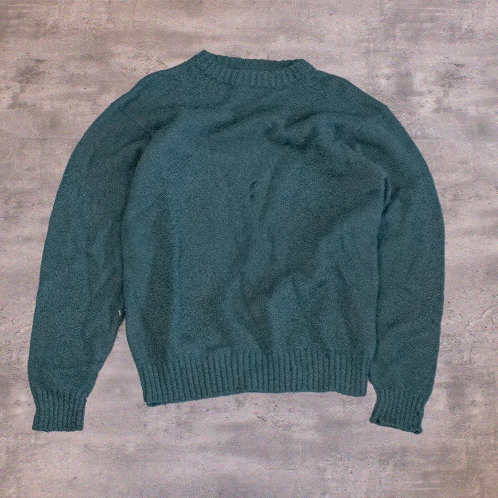 Vintage Vintage 1990's Distressed Green Kurt Cobin Style Crewneck Size US M / EU 48-50 / 2 - 1 Thumbnail