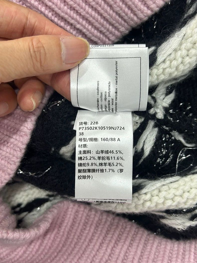Chanel Chanel Pink and black striped cashmere cardigan coat Size XS / US 0-2 / IT 36-38 - 5 Thumbnail