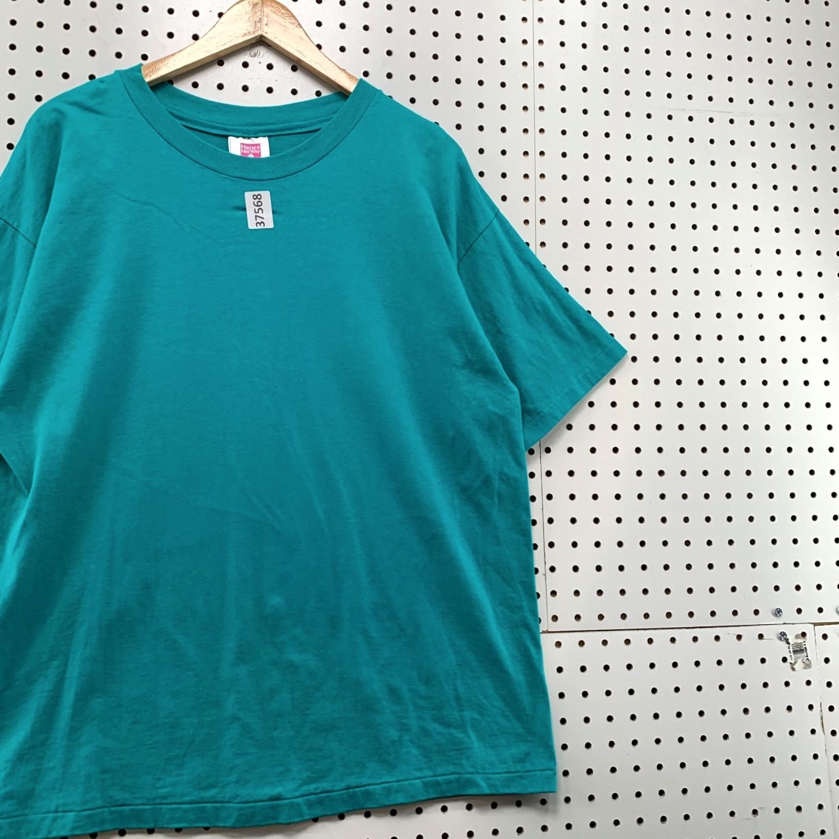 Hanes VINTAGE Hanes Shirt Womens L Green Teal USA Made Crew Neck Short Sleeve Pullover Size L / US 10 / IT 46 - 5 Thumbnail