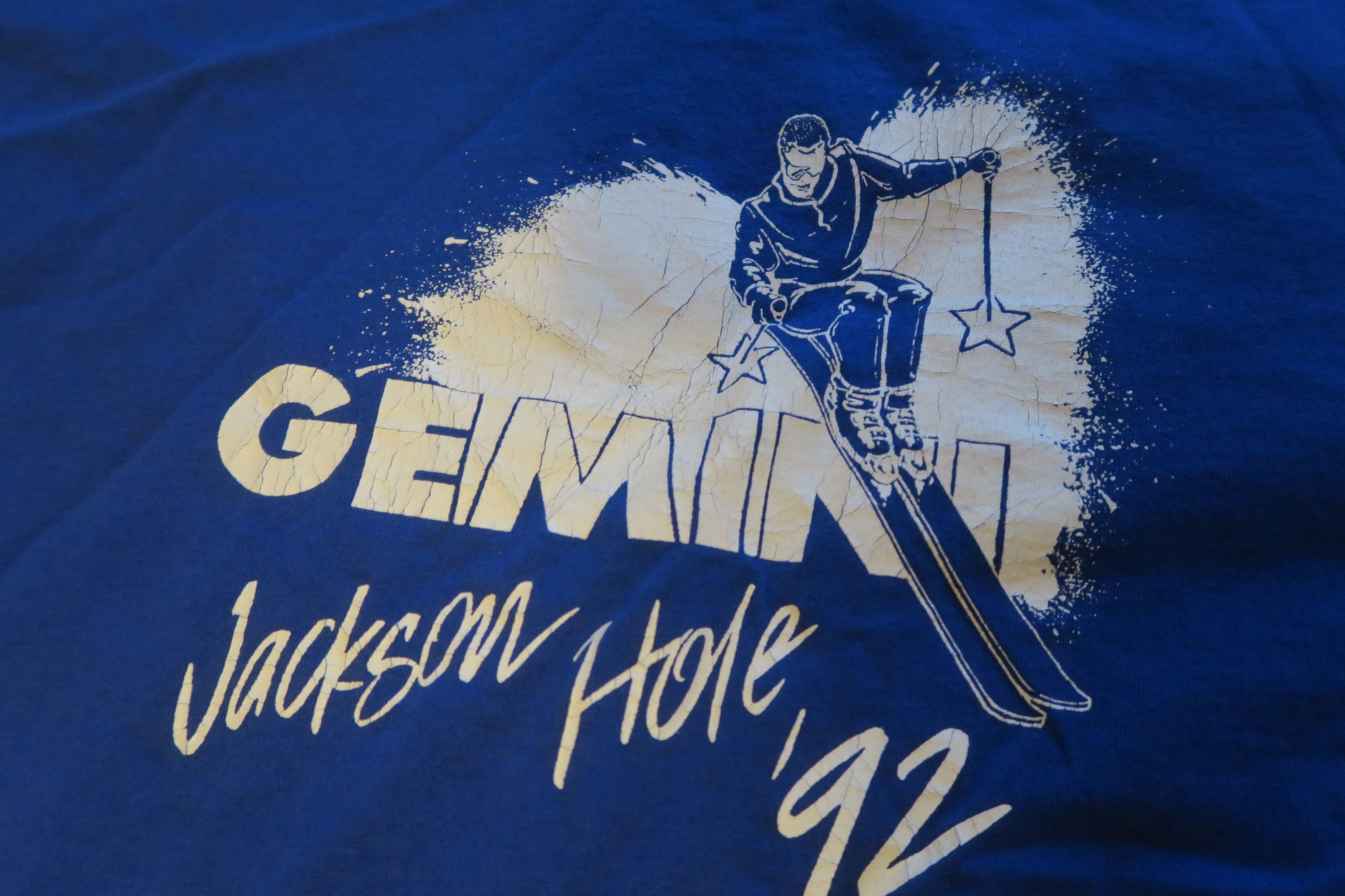 Russell Athletic × Vintage VTG 90s Jackson Hole 1992 Wyoming Gemini Ski Tee Large Size US L / EU 52-54 / 3 - 2 Thumbnail