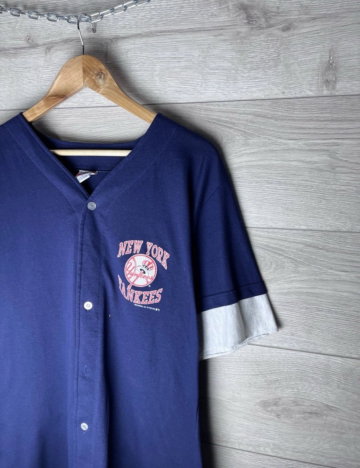 Vintage Vintage men’s t-shirt New York Yankees size L 1992 made 🇺🇸 Size US L / EU 52-54 / 3 - 3 Thumbnail