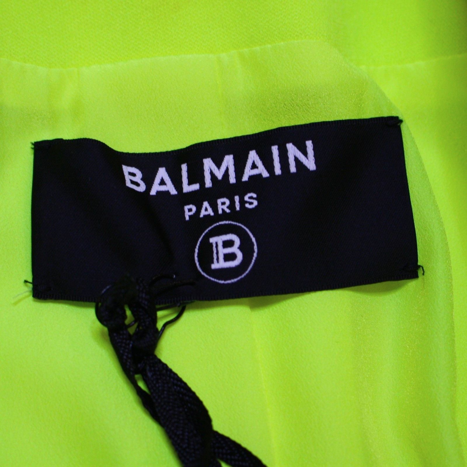 Balmain Double Breasted Boyfriend Blazer in Neon Yellow US 4 $1995 Size XS / US 0-2 / IT 36-38 - 8 Thumbnail