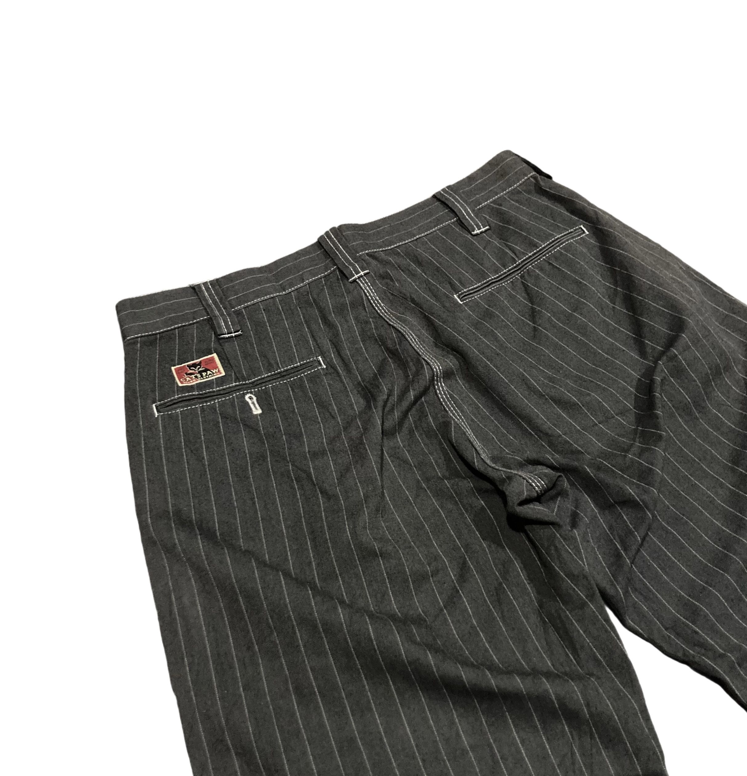 Japanese Brand × Sugar Cane × Toyo Enterprises Cat's Paw by Toyo Ent Striped Workers Pant Size US 32 / EU 48 - 3 Thumbnail