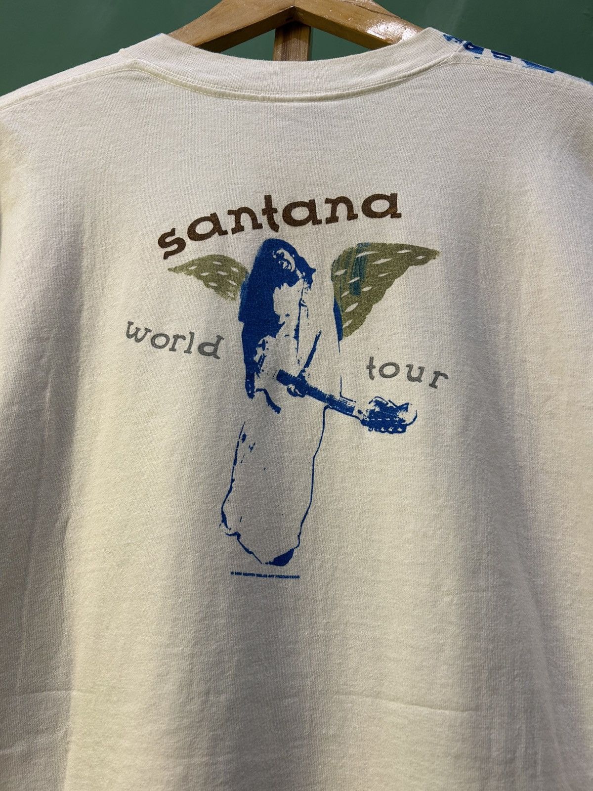 Band Tees Santana World Tour 1994 Heaven Smile All Over Print Vintage Size US XL / EU 56 / 4 - 4 Thumbnail