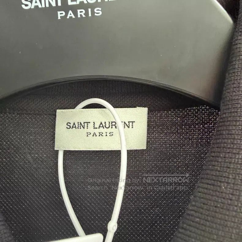 Saint Laurent Paris Saint Laurent Paris Snake Rose Heart Embroidered Polo Shir Size US M / EU 48-50 / 2 - 3 Thumbnail