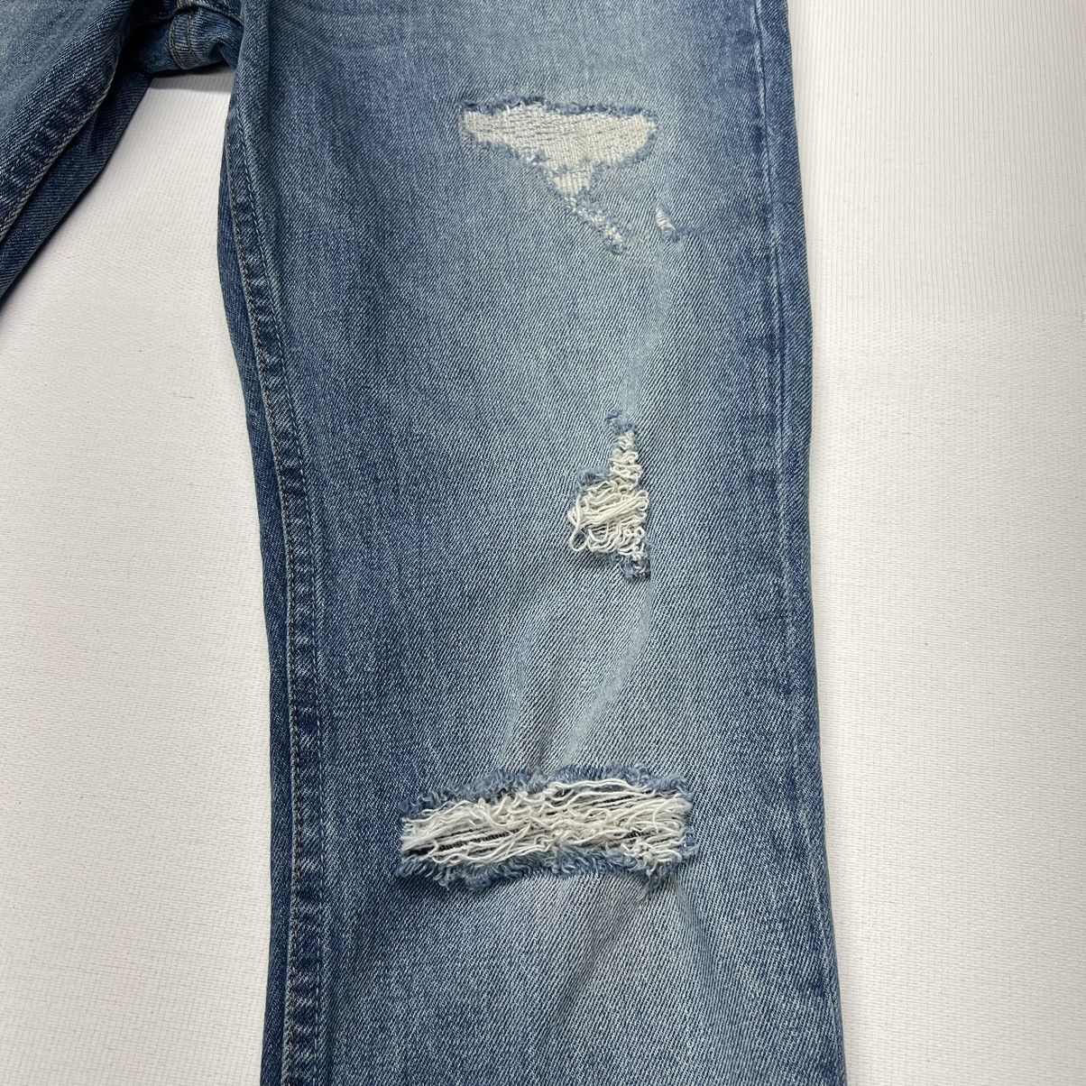 Calvin Klein Calvin Klein Jeans Blue Slim Fit Distressed Regular Denim Size US 30 / EU 46 - 5 Thumbnail