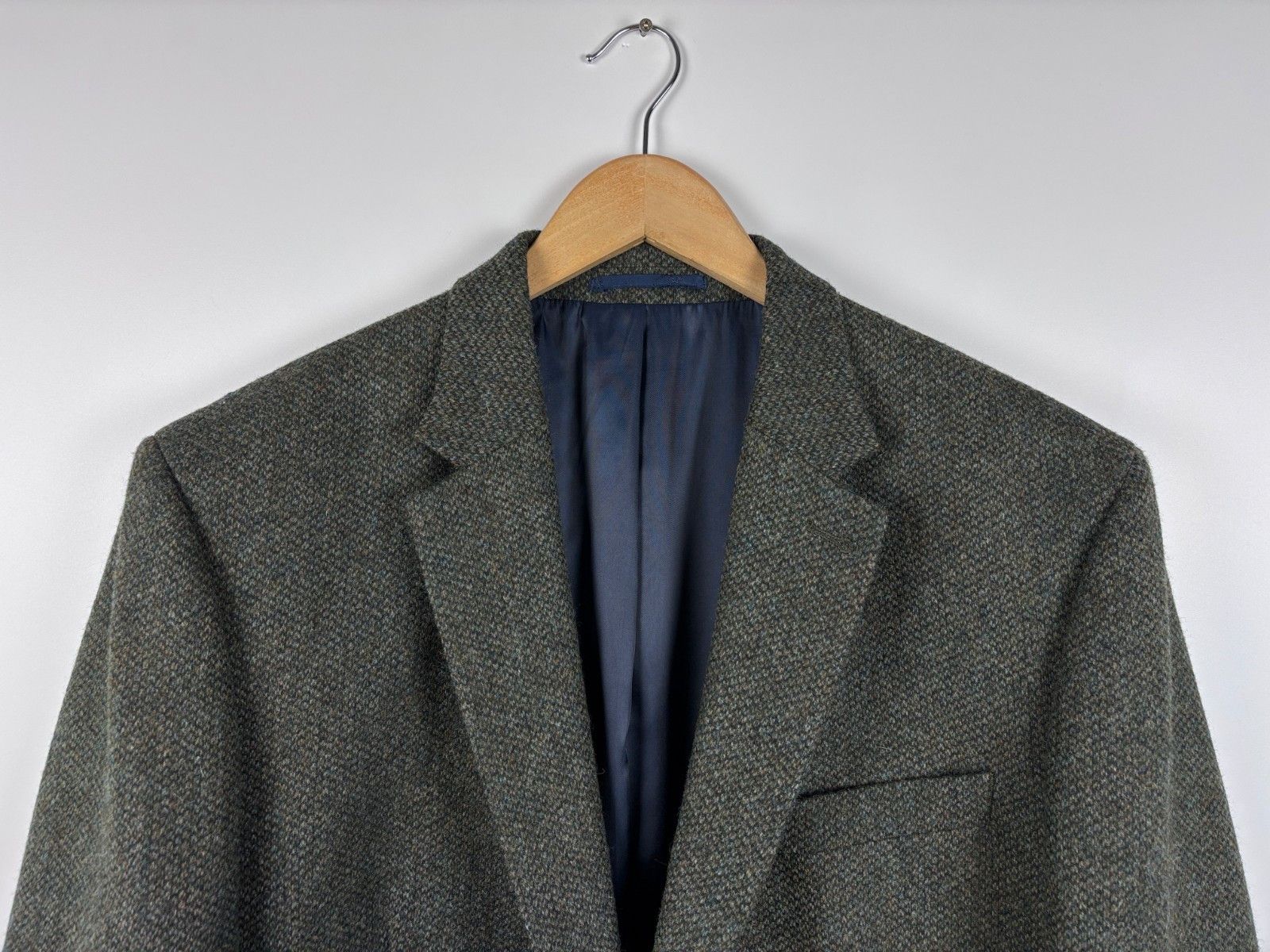 Marks & Spencer Marks & Spencer Moon Tweed Wool Blazer Dark Green Size 46L Size 46L - 2 Thumbnail