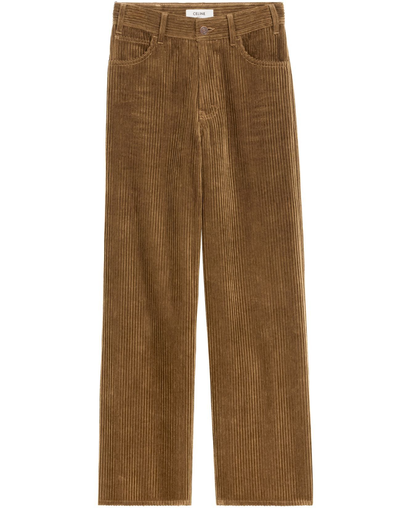 Celine o1w1db11124 Corduroy Kitty Jeans in Brown Size 24" / US 00 / IT 34 - 1 Thumbnail