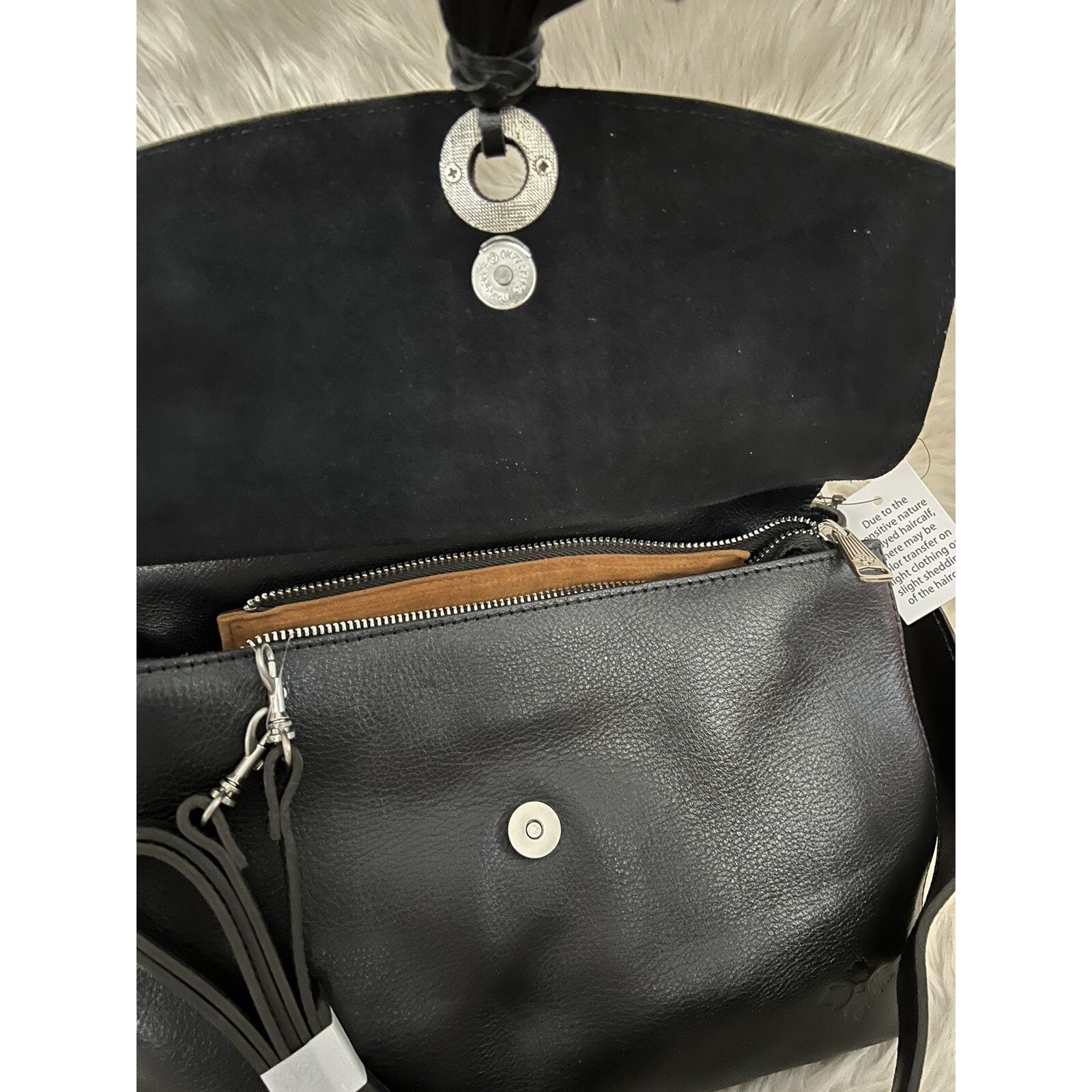 Patricia Nash Patricia Nash Top Handle Satchel zebra haircalf bag A373035 Size ONE SIZE - 9 Thumbnail