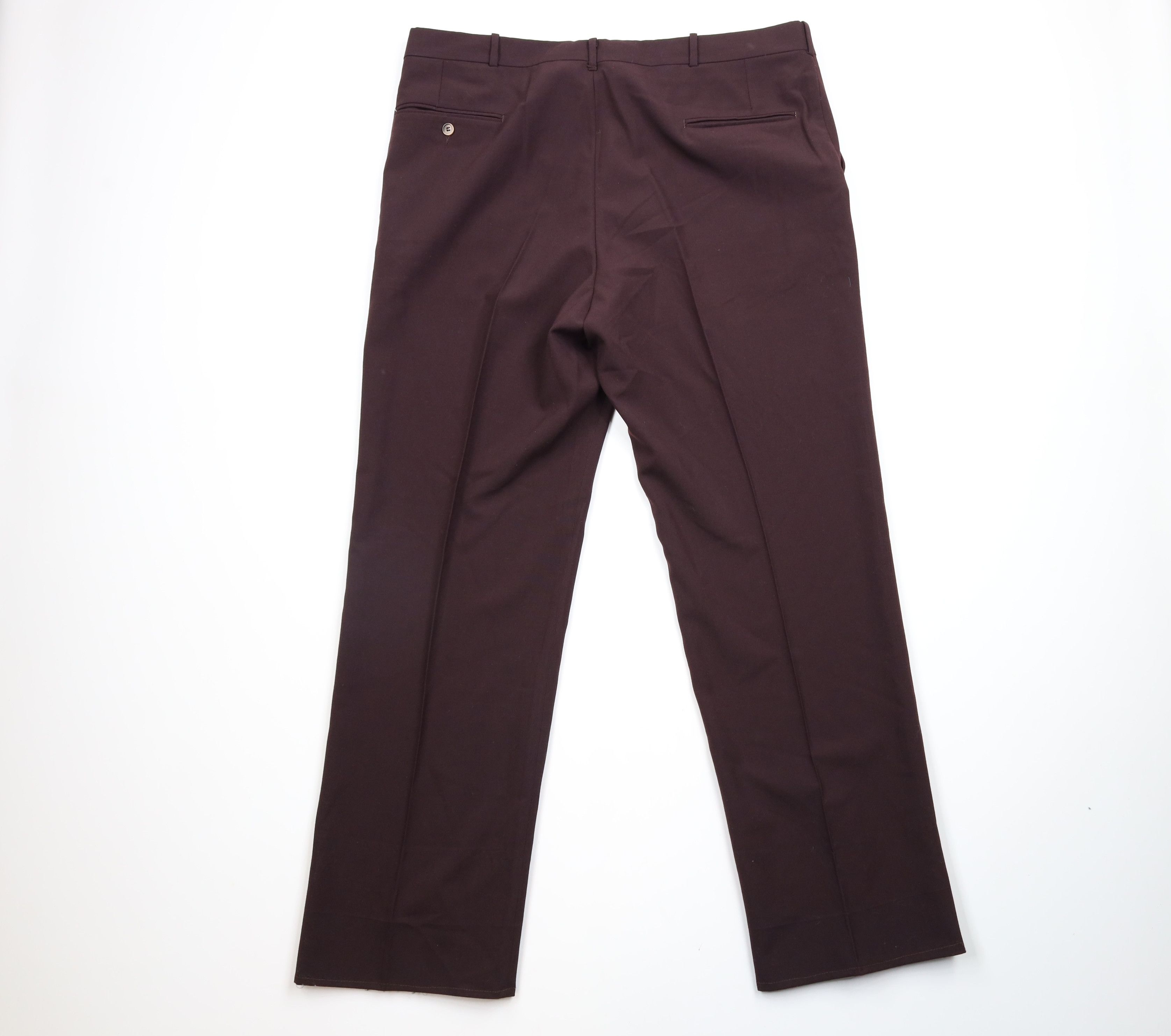 Vintage Vintage 70s Streetwear Bell Bottoms Chino Pants Burgundy USA Size US 40 / EU 56 - 9 Thumbnail