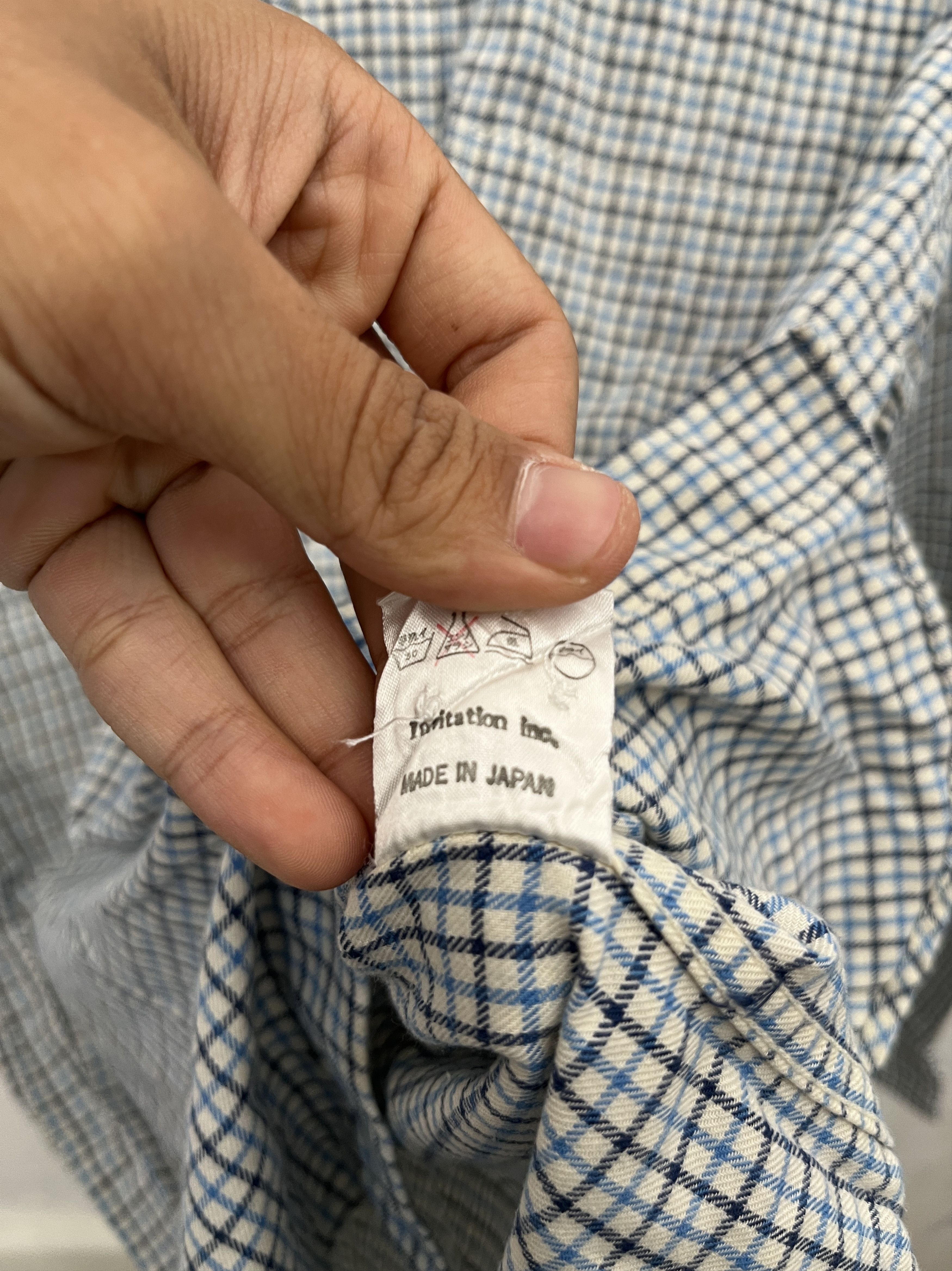 Beams Japan BEAMS Button Down Shirt Blue & White Checkered – M Size US M / EU 48-50 / 2 - 7 Thumbnail