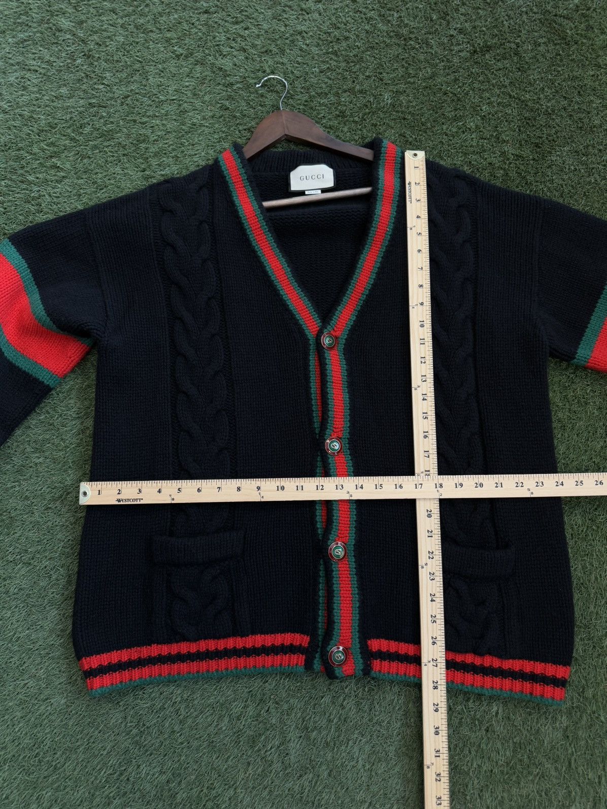 Gucci Gucci Cable Knit Cardigan Size (XXXL) Flawless 🧼 Size US XXL / EU 58 / 5 - 13 Thumbnail