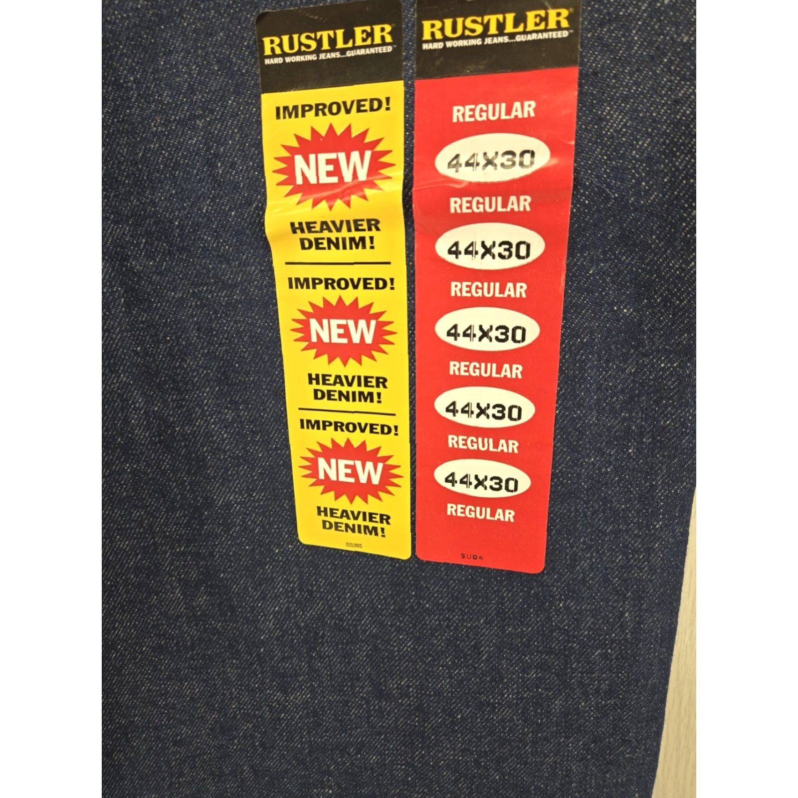 Denime VINTAGE Rustler Mens 44x30 Regular Fit Heavy Denim Jeans Western Work NWT Shirt? Size US 44 / EU 60 - 4 Thumbnail