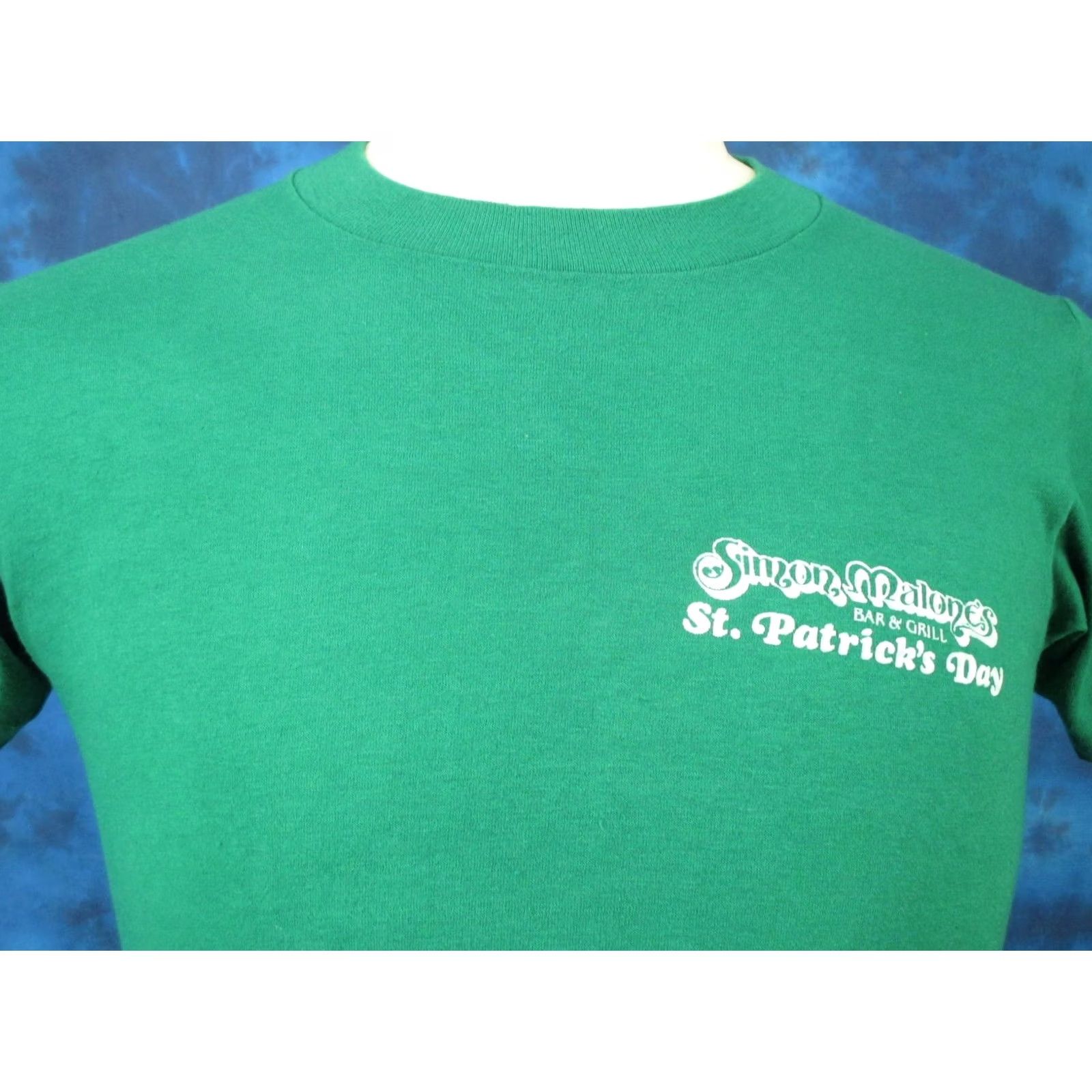 Vintage VINTAGE MALONE’S BAR T-Shirt 80s Irish Georgia St. Patrick's Day XS Green Mens 1970s-1990s irish single stitch Size US XS / EU 42 / 0 - 3 Thumbnail