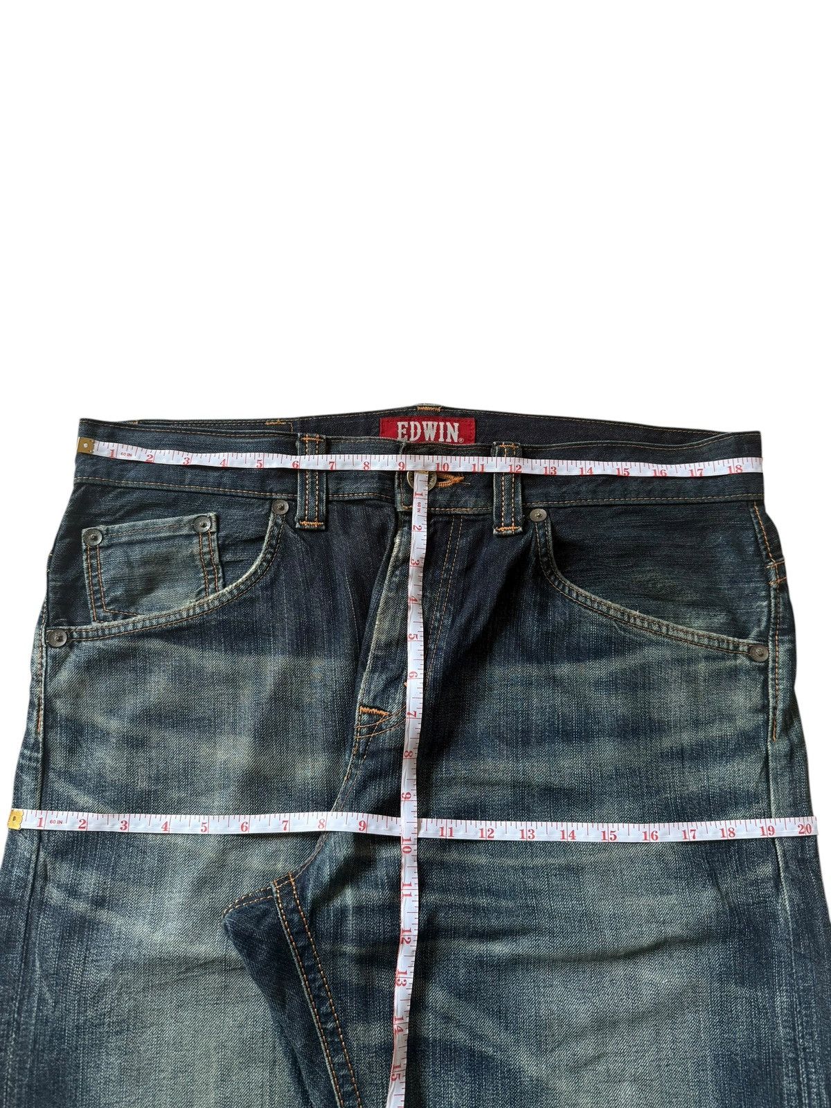 Edwin Exclusive Vintage Edwin XV Distress Baggy Jeans Size US 37 - 6 Thumbnail