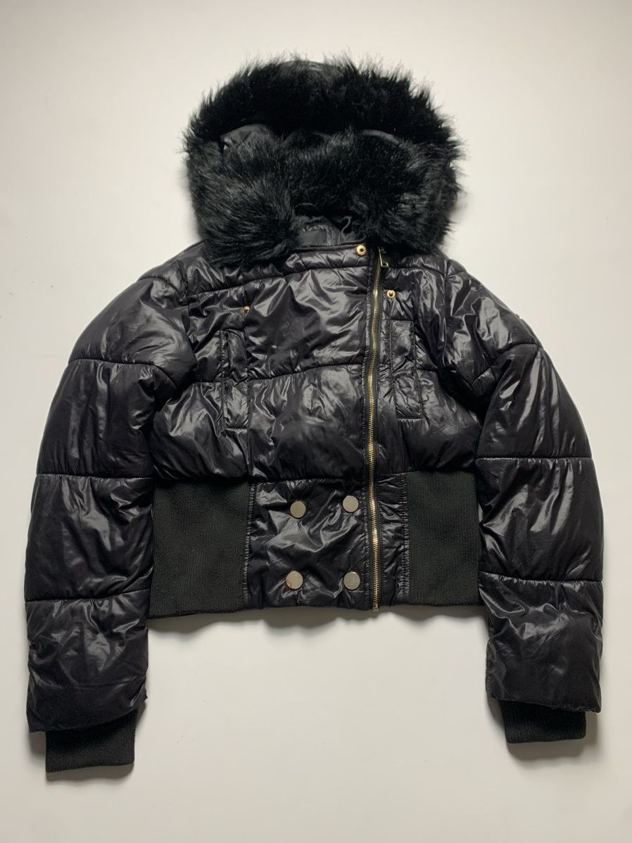 If Six Was Nine × Le Grande Bleu (L.G.B.) × Vintage AVANT GARDE CROPPED FAUX FUR PUFFER JACKET JAPANESE STYLE Size M / US 6-8 / IT 42-44 - 2 Thumbnail