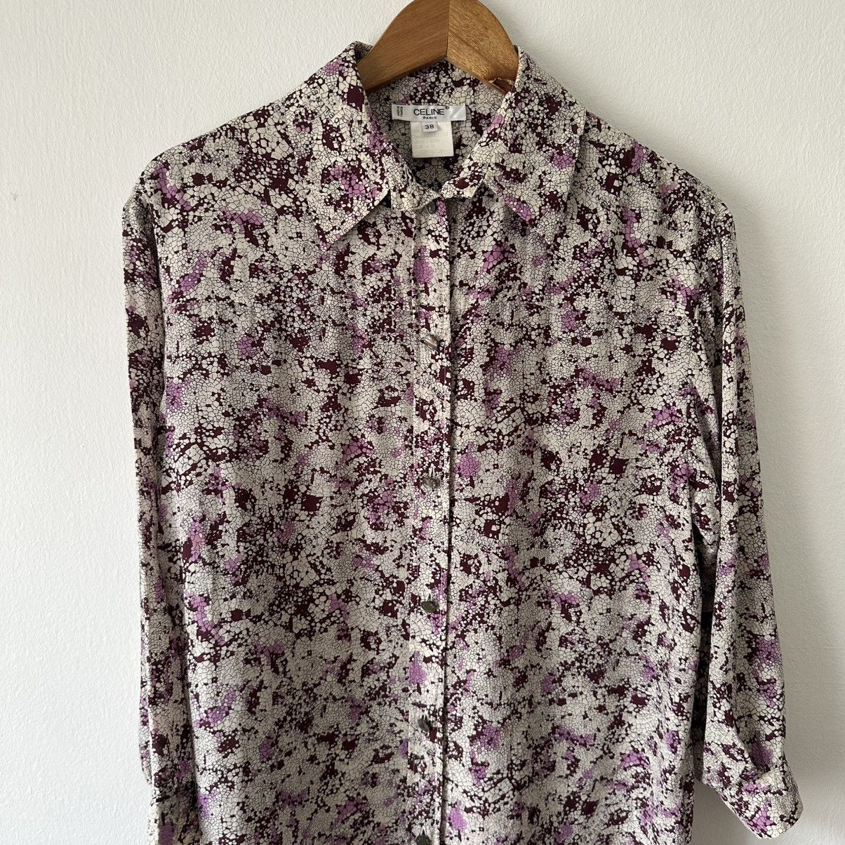 Celine Celine Sakura Snake Print Silk Button Dress Size L / US 10 / IT 46 - 2 Thumbnail