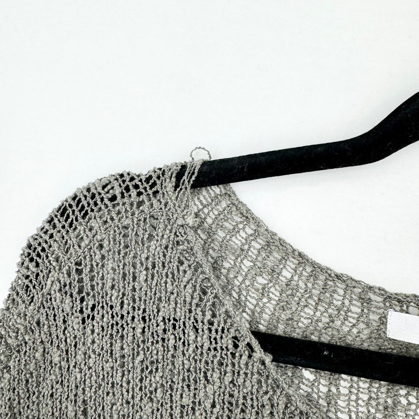 Other Lauren Vidal Grey & Cream Oversized Knit Sweater Top Size M Size M / US 6-8 / IT 42-44 - 3 Thumbnail
