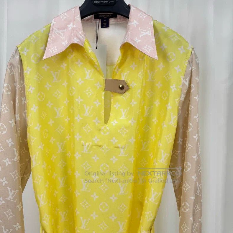 Louis Vuitton Louis Vuitton Color-block print silk dress Size XS / US 0-2 / IT 36-38 - 3 Thumbnail