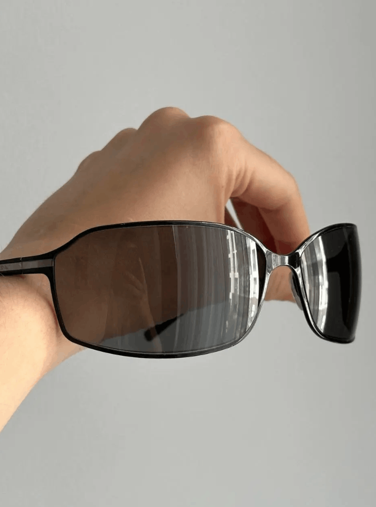 PRADA Sunglasses Flame Star Mask Fire Silver