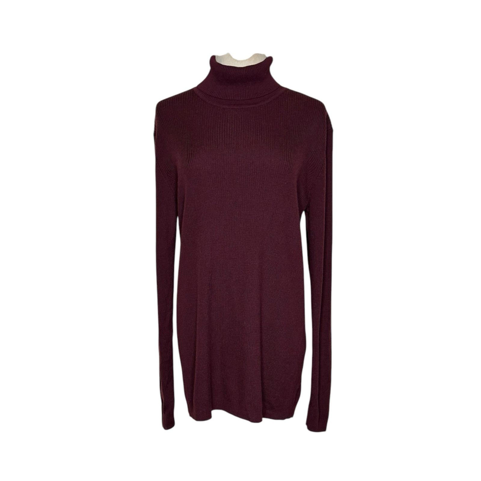 Muji Muji burgundy knit turtle neck sweater size Large Size L / US 10 / IT 46 - 8 Thumbnail