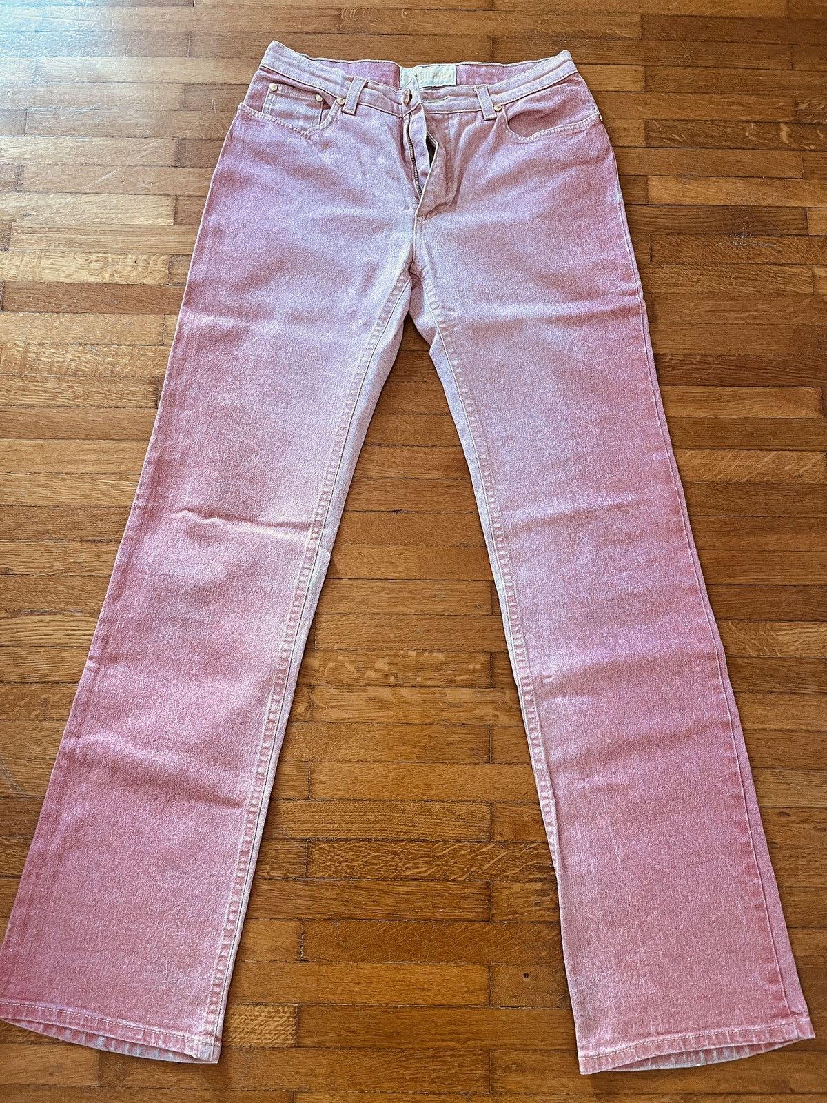 Roberto Cavalli Roberto Cavalli Vintage Iridescent Pink Glitter Jeans size M Size 28" / US 6 / IT 42 - 1 Thumbnail