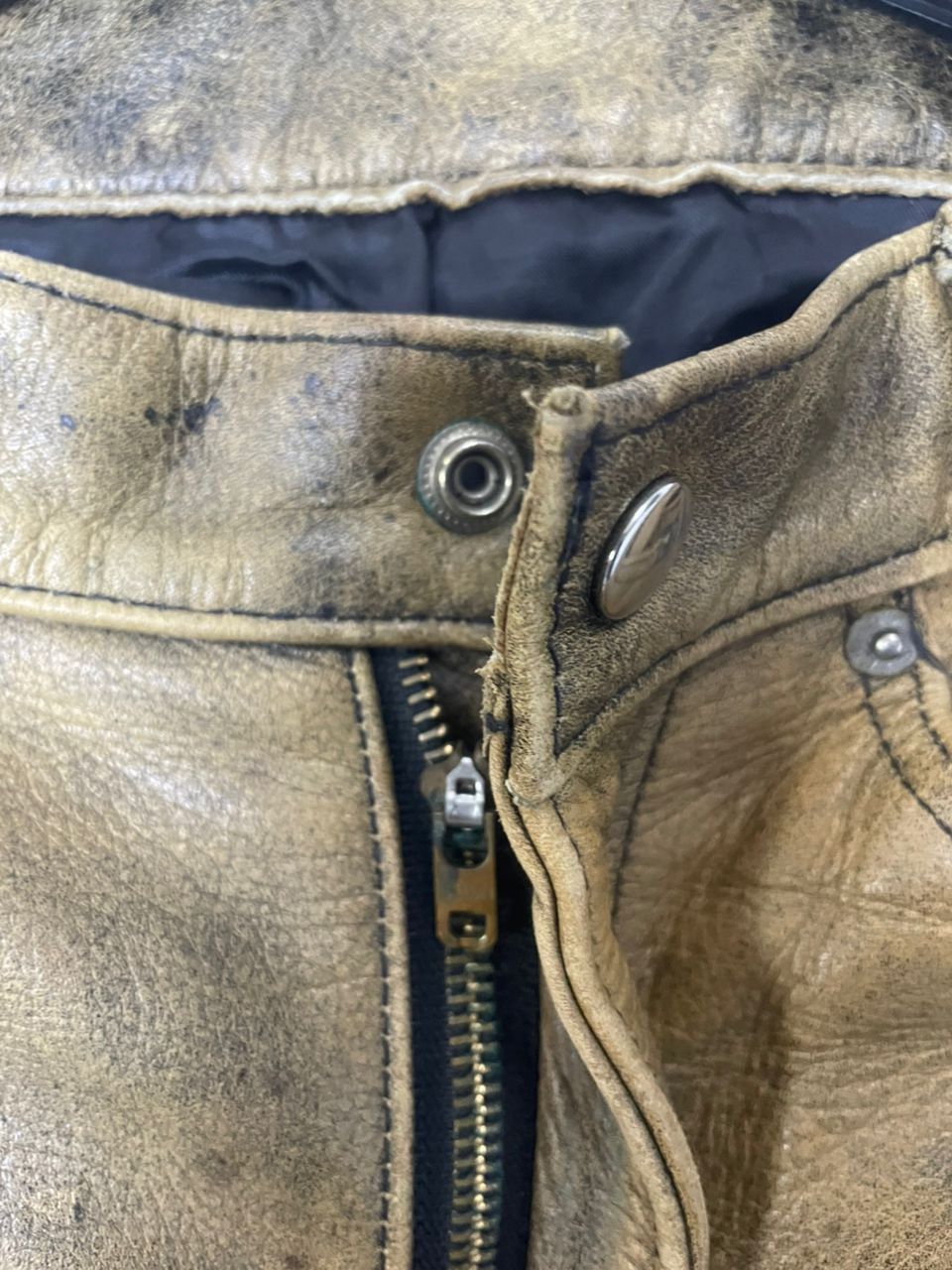 Designer × Genuine Leather × Vintage Vintage R.B.C Roadmaster Denim Leather Pants Size US 31 - 7 Thumbnail