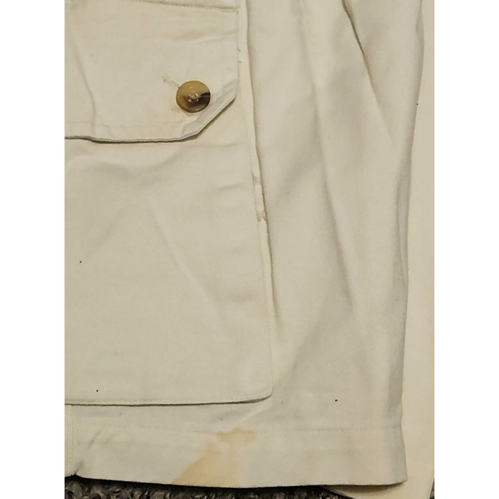 Perry Ellis Perry Ellis Denim Shorts 36 Men Beige Flat Front 5-Pocket Regular Jeans NWT Vintage Deadstock (MS) Size US 36 / EU 52 - 2 Thumbnail