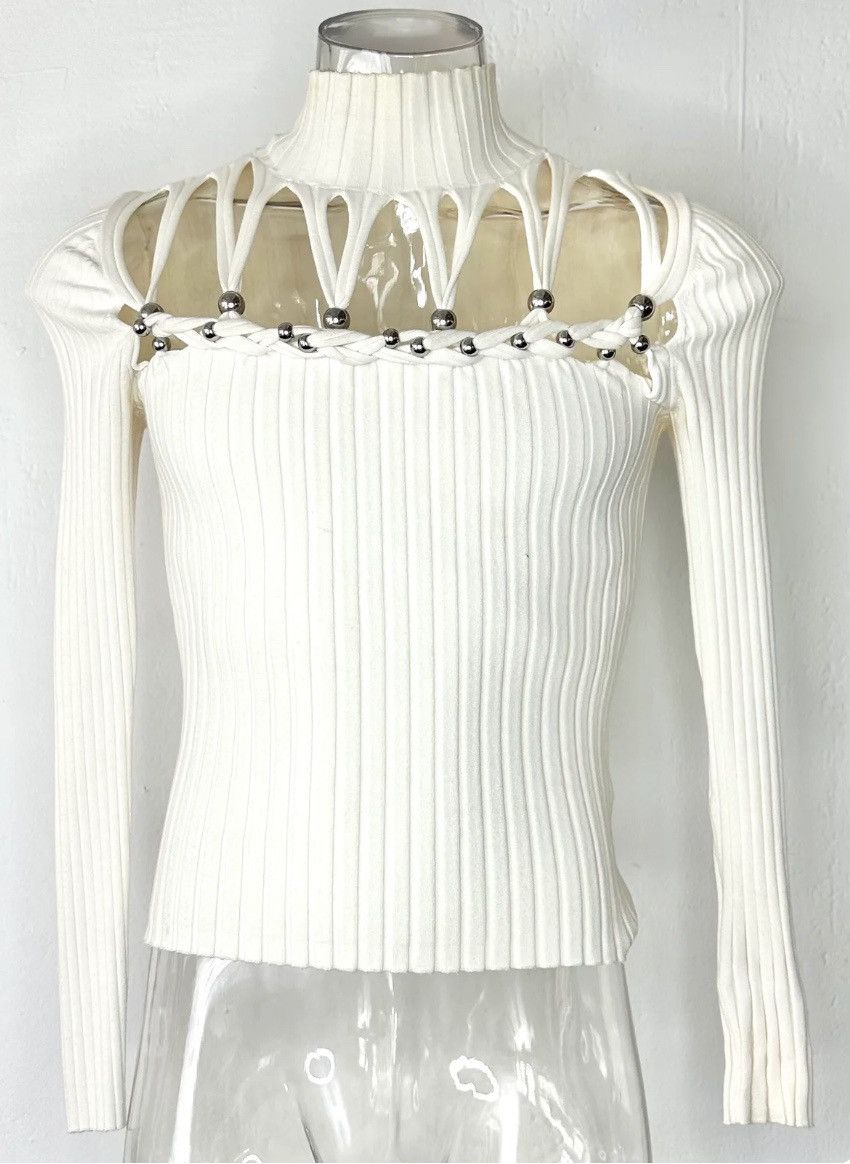 Dion Lee Beaded Knit Top